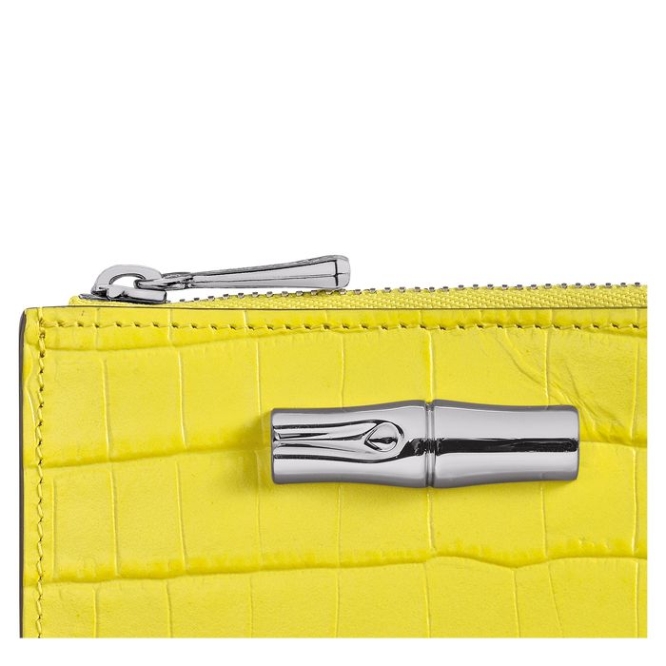 Yellow Longchamp Roseau Women's Wallets | US-7583TBM