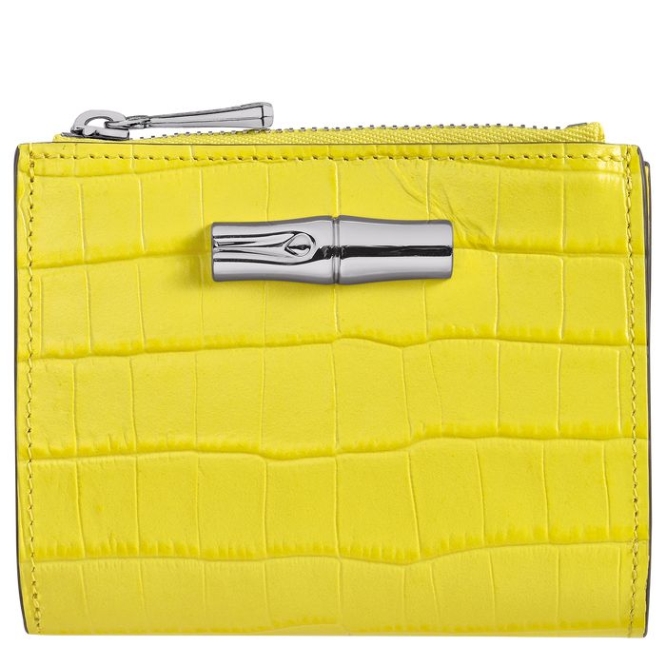 Yellow Longchamp Roseau Women\'s Wallets | US-7583TBM