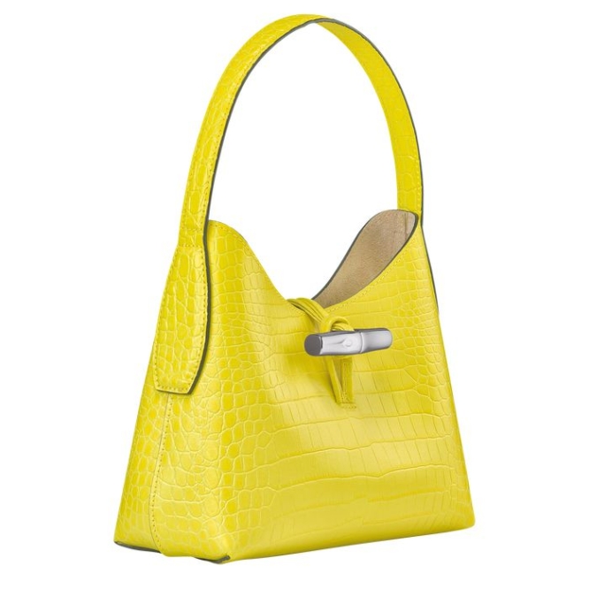 Yellow Longchamp Roseau XS Women's Shoulder Bags | US-9342ZOR