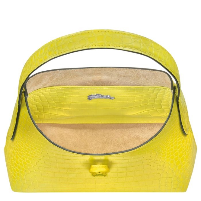 Yellow Longchamp Roseau XS Women's Shoulder Bags | US-9342ZOR