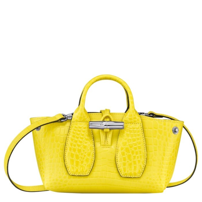 Yellow Longchamp Roseau XS Women's Top-handle Bags | US-9783VQE