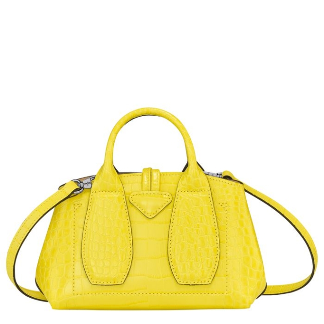 Yellow Longchamp Roseau XS Women's Top-handle Bags | US-9783VQE