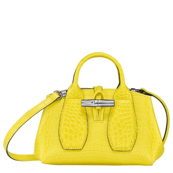 Yellow Longchamp Roseau XS Women\'s Top-handle Bags | US-9783VQE