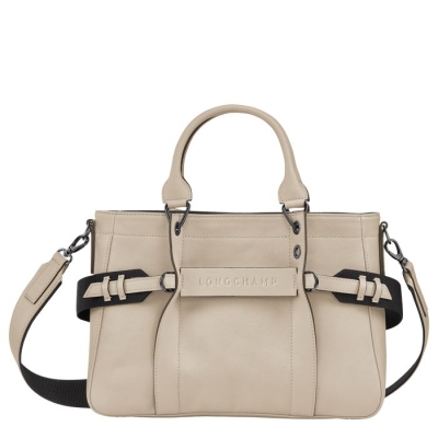 Beige Longchamp 3D Sangle S Women's Top-handle Bags | US-6745YAN