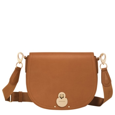 Beige Longchamp Cavalcade M Women's Crossbody Bags | US-0534FHV