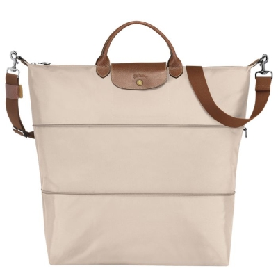 Beige Longchamp Le Pliage Men's Travel Bags | US-6197UCM