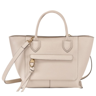 Beige Longchamp Mailbox M Women's Top-handle Bags | US-9163YZK