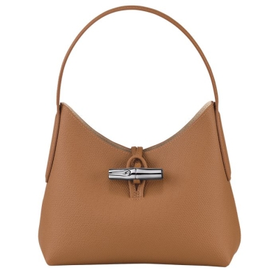 Beige Longchamp Roseau XS Women's Shoulder Bags | US-1378TVE