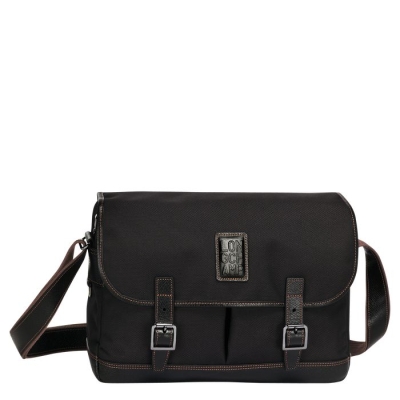 Black Longchamp Boxford Men's Crossbody Bags | US-1297EOR