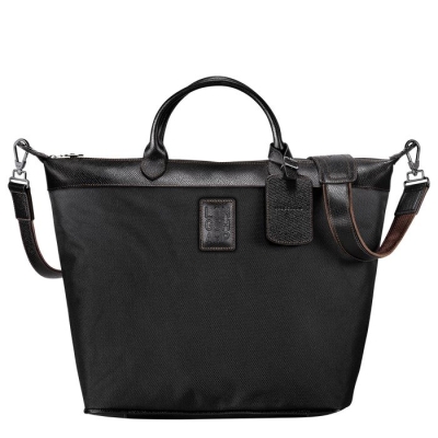 Black Longchamp Boxford Men's Travel Bags | US-1578AEQ