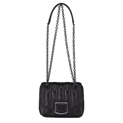 Black Longchamp Brioche XS Women's Crossbody Bags | US-1635VNZ