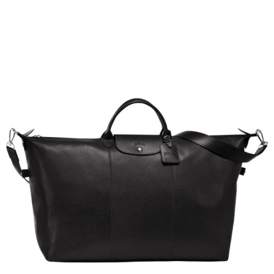 Black Longchamp Le Foulonné L Men's Travel Bags | US-6547PVT