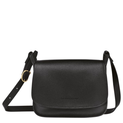 Black Longchamp Le Foulonné M Women's Crossbody Bags | US-1923KIX