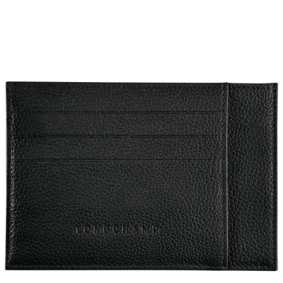 Black Longchamp Le Foulonné Women's Cardholders & Coin Purses | US-1603NGW