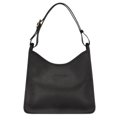 Black Longchamp Le Foulonné Women's Shoulder Bags | US-2416TFZ