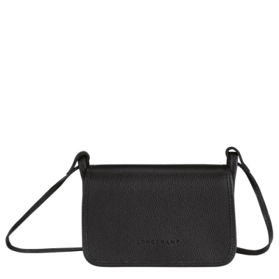 Black Longchamp Le Foulonné Women's Wallets On Chain | US-5724GBZ