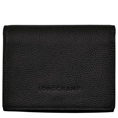 Black Longchamp Le Foulonné Women's Wallets | US-8206CYR