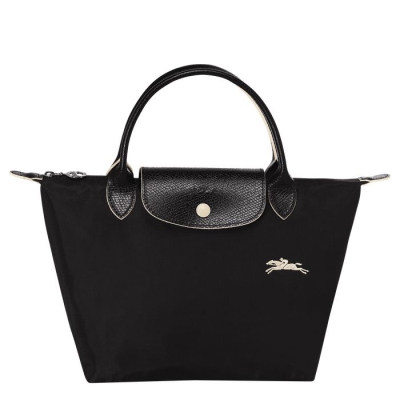 Black Longchamp Le Pliage Club S Women's Top-handle Bags | US-5219VMP
