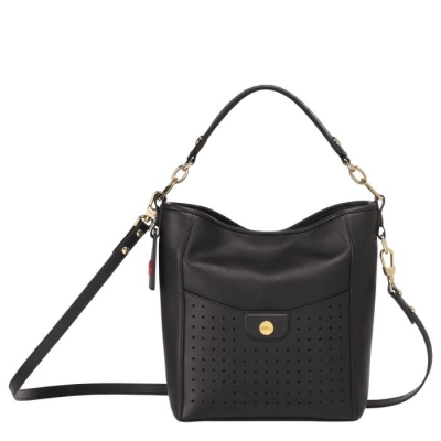 Black Longchamp Mademoiselle S Women's Shoulder Bags | US-4703RFU