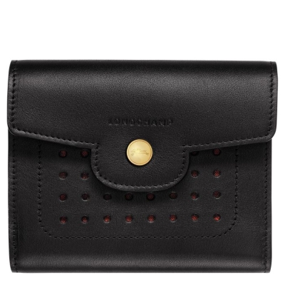 Black Longchamp Mademoiselle Women's Wallets | US-1297EUX