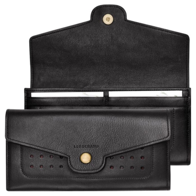 Black Longchamp Mademoiselle Women's Wallets | US-5283ZCT