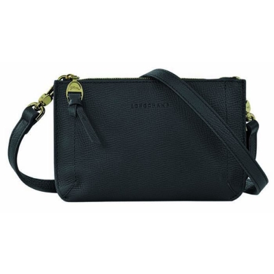 Black Longchamp Mailbox Women's Wallets On Chain | US-3416KTX