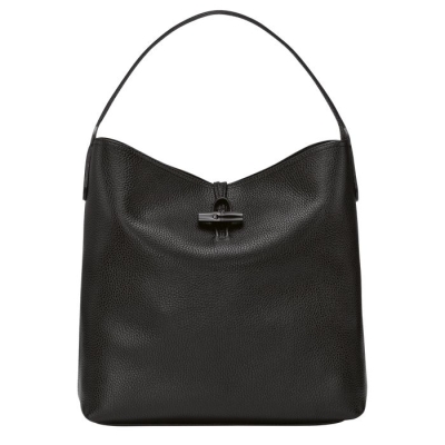 Black Longchamp Roseau Essential Women's Shoulder Bags | US-0714CAK