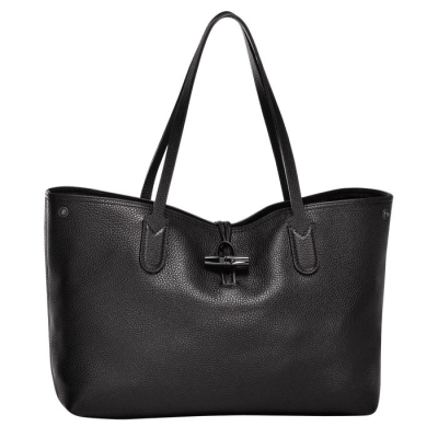 Black Longchamp Roseau Essential Women's Shoulder Bags | US-0824GDT