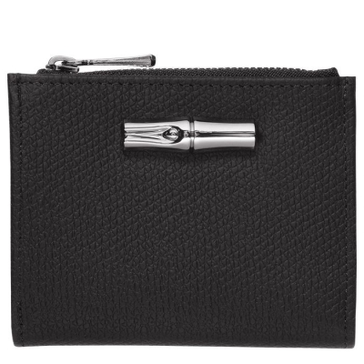 Black Longchamp Roseau Women's Wallets | US-1389DPS