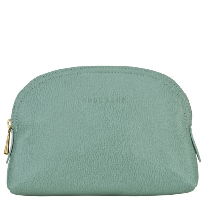 Blue Longchamp Le Foulonné Men's Pouches & Cases | US-0852MHY