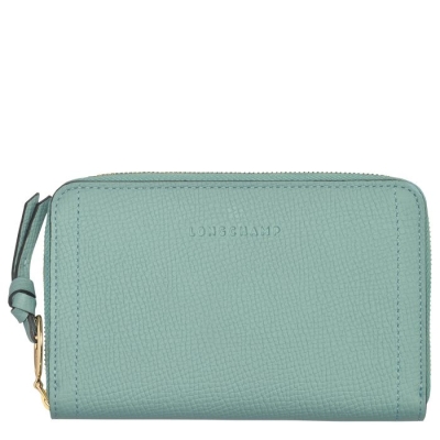 Blue Longchamp Mailbox Women's Wallets | US-4365QLS