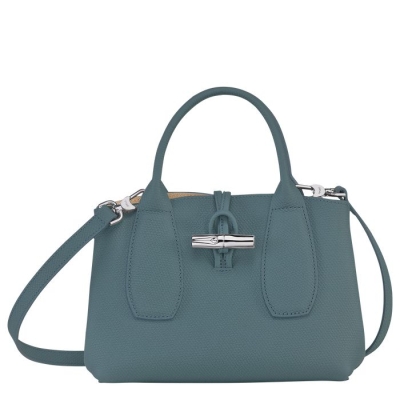 Blue Longchamp Roseau S Women's Top-handle Bags | US-1430OCQ