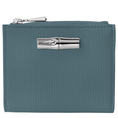 Blue Longchamp Roseau Women's Wallets | US-7328NWS