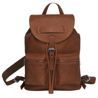 Brown Longchamp 3D M Men's Backpacks | US-9037BCK