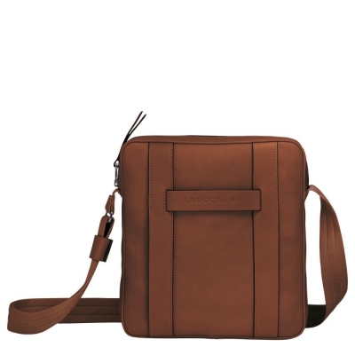 Brown Longchamp 3D M Men's Crossbody Bags | US-5267SUG