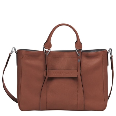 Brown Longchamp 3D M Women's Top-handle Bags | US-8026ULD