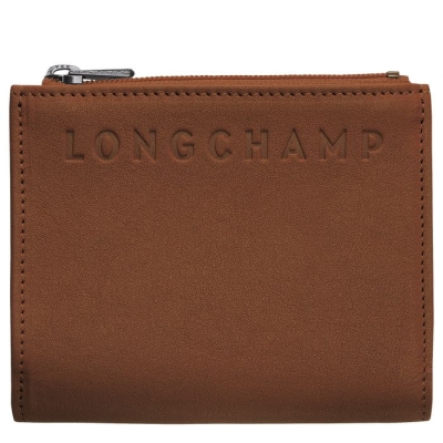 Brown Longchamp 3D Men's Wallets | US-0371JNV