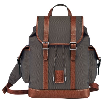 Brown Longchamp Boxford Men's Backpacks | US-4370JDX