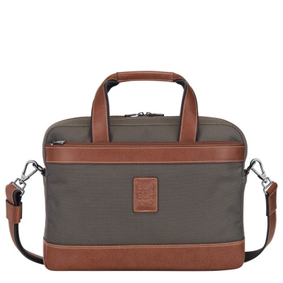Brown Longchamp Boxford S Men's Document Holders | US-5234ZQF