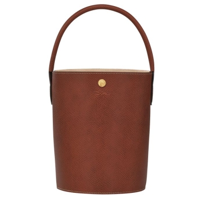 Brown Longchamp Cuir De Russie Women's Top-handle Bags | US-9104XVW
