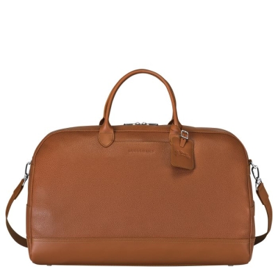Brown Longchamp Le Foulonné L Men's Travel Bags | US-8392RQP
