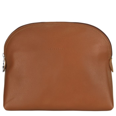 Brown Longchamp Le Foulonné Men's Toiletry Bags | US-7208PEX