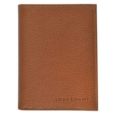 Brown Longchamp Le Foulonné Men's Wallets | US-7284QZX