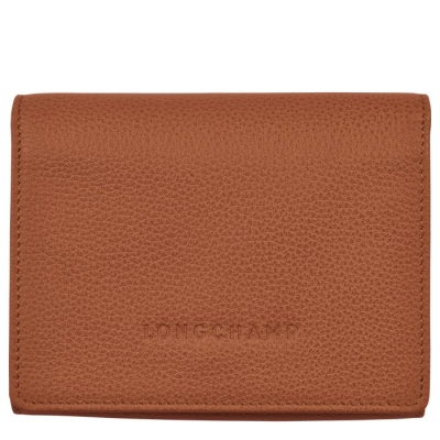 Brown Longchamp Le Foulonné Men's Wallets | US-7809BXV