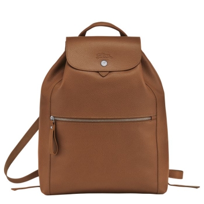 Brown Longchamp Le Foulonné Women's Backpacks | US-8241ZSF