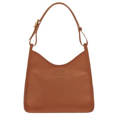 Brown Longchamp Le Foulonné Women's Shoulder Bags | US-7913TNQ