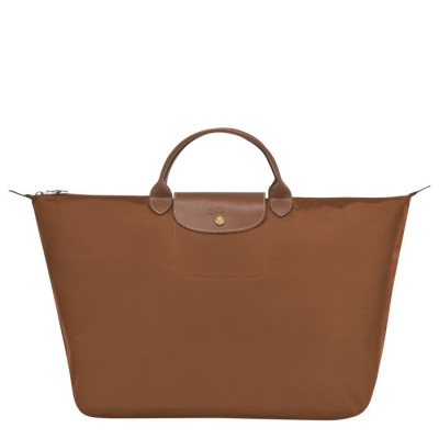 Brown Longchamp Le Pliage L Women's Travel Bags | US-0738RUC