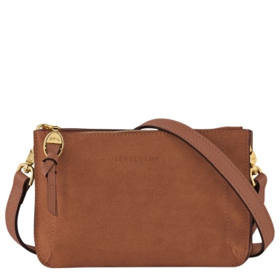 Brown Longchamp Mailbox Soft Women's Wallets On Chain | US-1286XAV