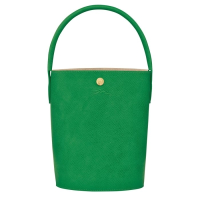 Green Longchamp Cuir De Russie Women's Top-handle Bags | US-4910ISL