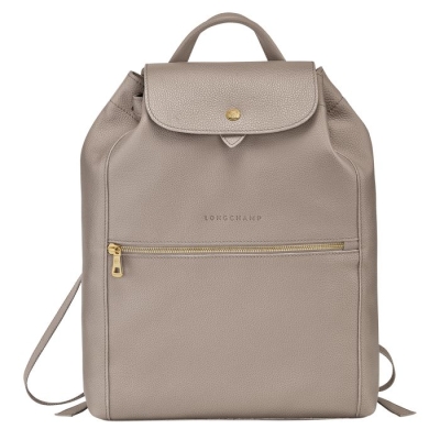 Grey Longchamp Le Foulonné Women's Backpacks | US-3408BPY